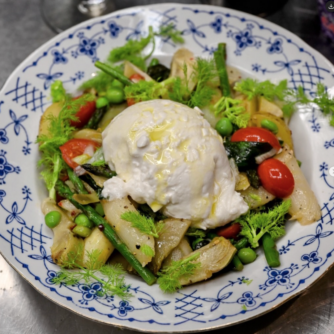 Burrata with Vegetables - Before