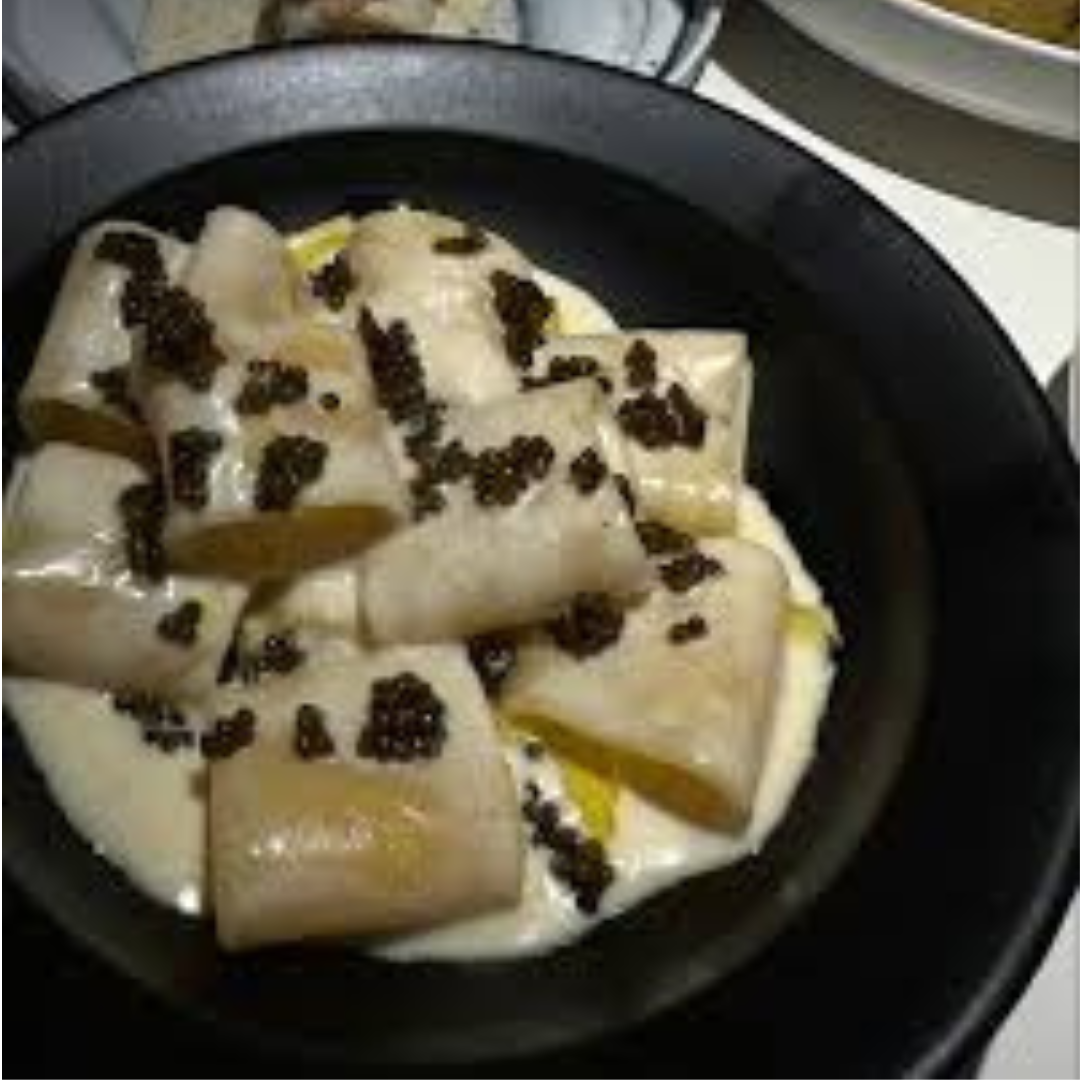 Pasta with Caviar - Before